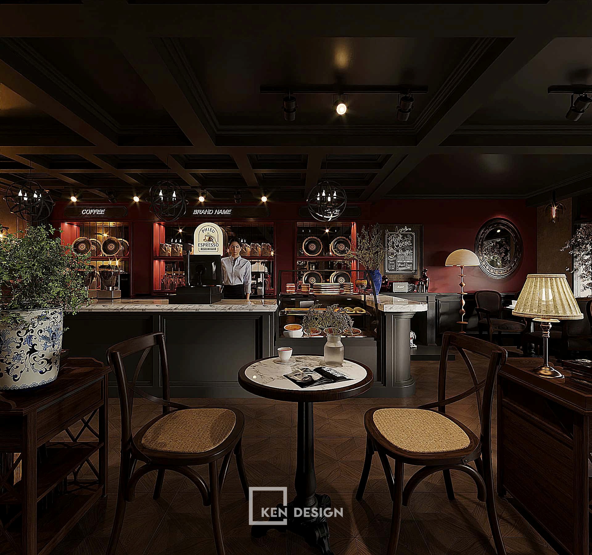 Thiết kế quán cafe Phiêu tại Ba Đình